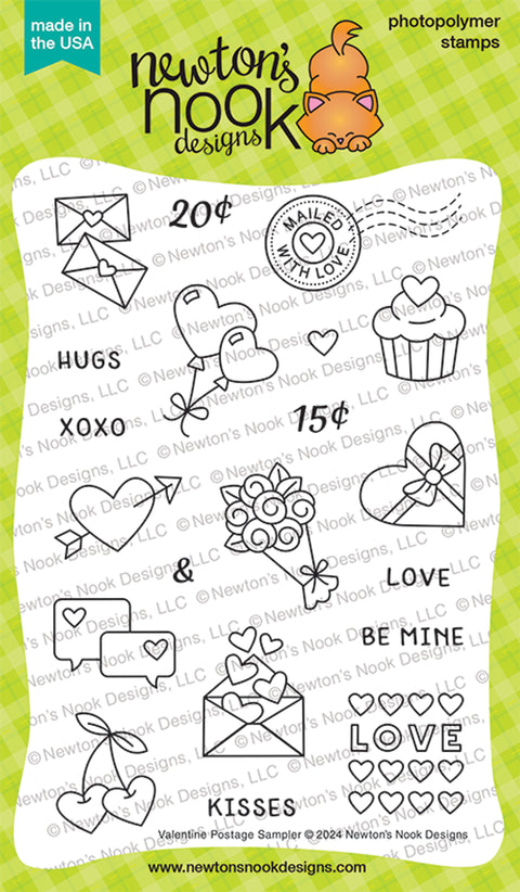 Newton's Nook - Valentine Postage Sampler Dies