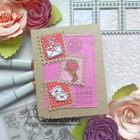 Newton's Nook - Valentine Postage Sampler Dies