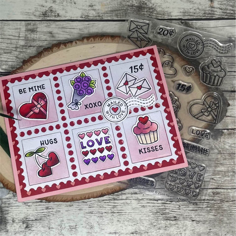 Newton's Nook - Valentine Postage Sampler Dies