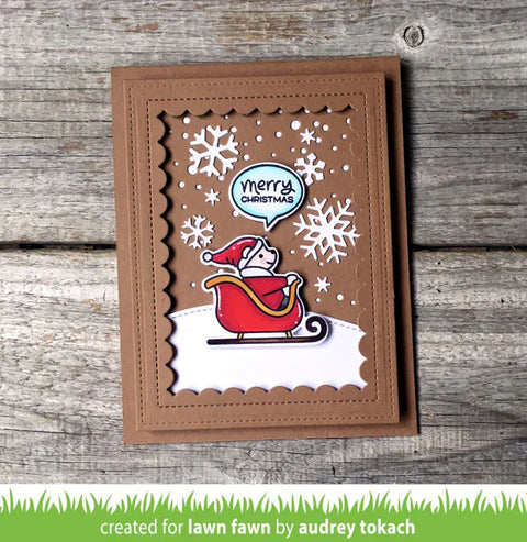 Lawn Fawn - Reverse Stitched Scalloped Rectangle Dies