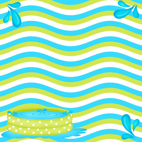 Scrapbook Supply - Pop-Up Pool (Pool Party Collection) Double-Sided Paper