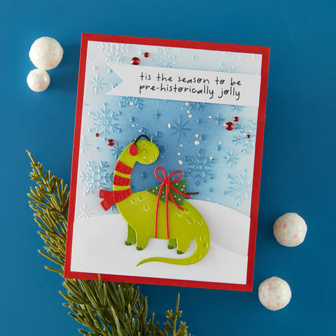 Spellbinders - Dino-Sized Holiday Clear Stamp & Die Combo