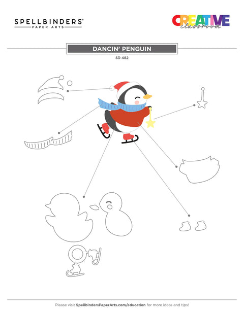 Spellbinders - Dancin' Penguin (Dancin' Christmas Collection) Dies