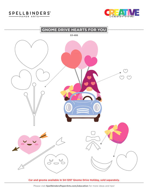 Spellbinders - Gnome Drive Hearts for You Dies