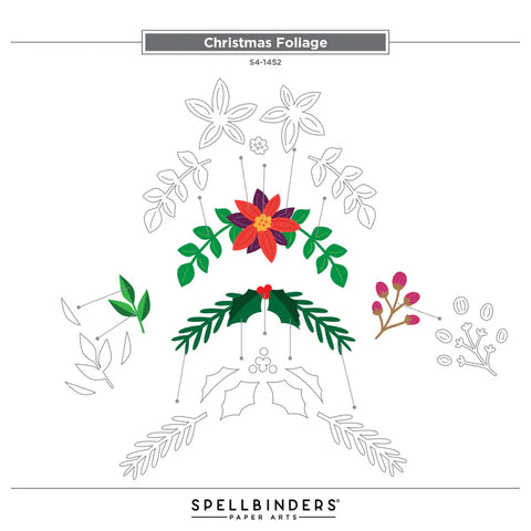 Spellbinders - Christmas Foliage (All About Christmas Collection) Dies