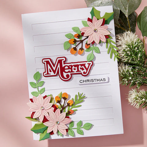 Spellbinders - Merry Sentiments Stamps & Dies (All About Christmas Collection)