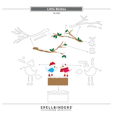 Spellbinders - Little Birdies (All About Christmas Collection) Dies