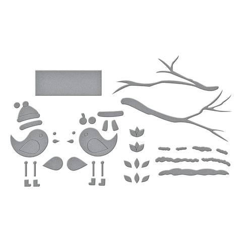 Spellbinders - Little Birdies (All About Christmas Collection) Dies