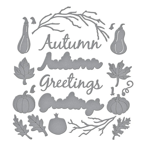 Spellbinders - Autumn Greetings Wreath Foliage (Texture & Foliage Collection) Dies