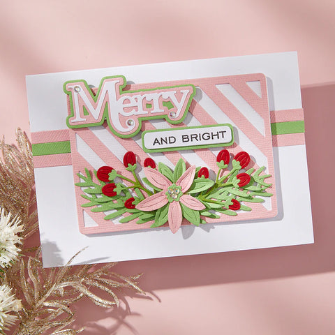 Spellbinders - Merry Sentiments Stamps & Dies (All About Christmas Collection)
