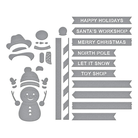 Spellbinders - North Pole Sentiments (North Pole Friends Collection) Dies