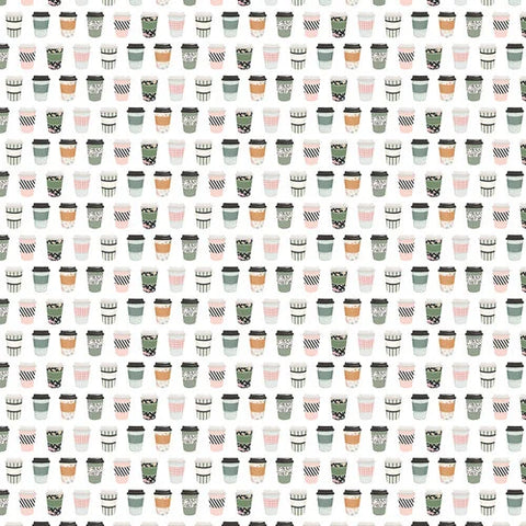 Carta Bella - 12"x 12" Coffee To Go (Coffee Shop) Double-Sided Paper