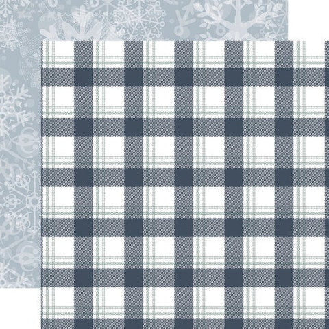 Echo Park 12'x 12" Snow Place Plaid (Winterland) Double-sided Paper