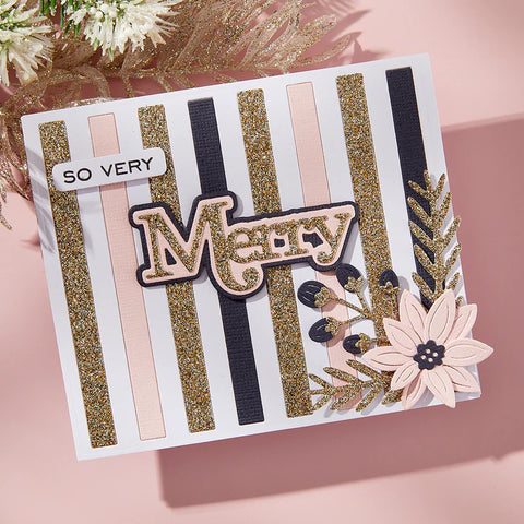 Spellbinders - Merry Sentiments Stamps & Dies (All About Christmas Collection)