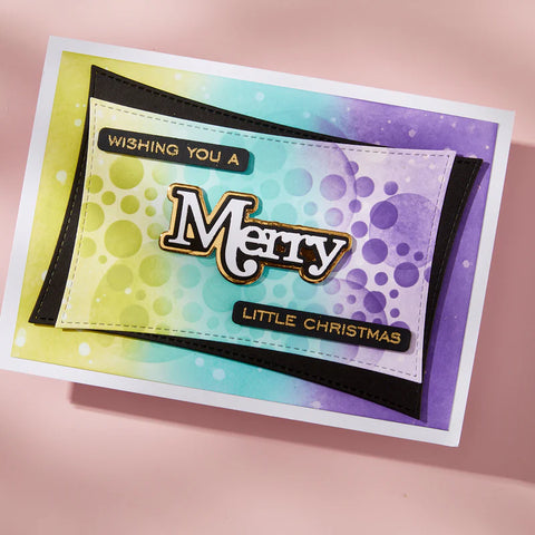 Spellbinders - Merry Sentiments Stamps & Dies (All About Christmas Collection)