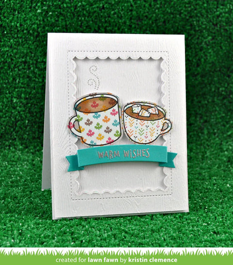 Lawn Fawn - Reverse Stitched Scalloped Rectangle Dies
