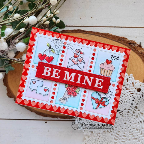 Newton's Nook - Valentine Postage Sampler Dies