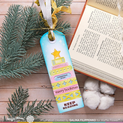 Waffle Flower - Merry Bookmas Die-n-Stencil