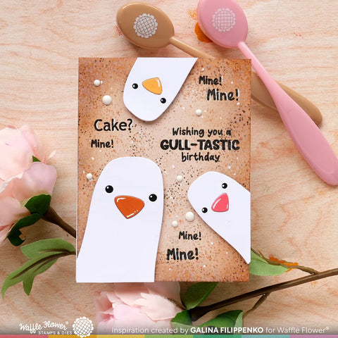 Waffle Flower - Inquisitive Seagulls Stamp Set