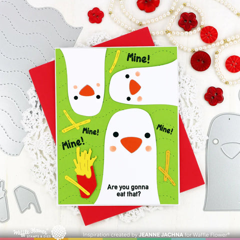 Waffle Flower - Inquisitive Seagulls Stamp Set