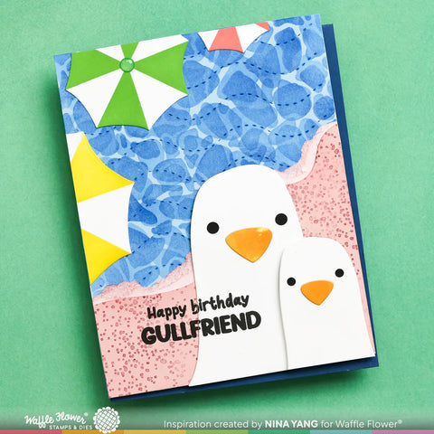 Waffle Flower - Inquisitive Seagulls Stamp Set