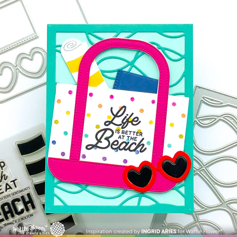 Waffle Flower - Happy Waves Panel Die