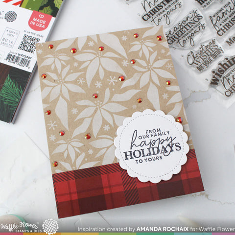 Waffle Flower - Family Christmas Sentiments Stamp Set
