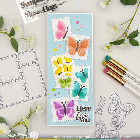 Waffle Flower - Paper Hug Sentiments Combo (Stamp & Die Set)