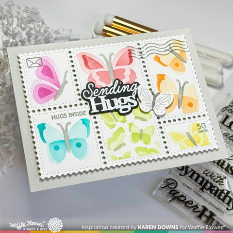 Waffle Flower - Paper Hug Sentiments Combo (Stamp & Die Set)