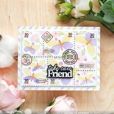 Waffle Flower - Paper Hug Sentiments Combo (Stamp & Die Set)