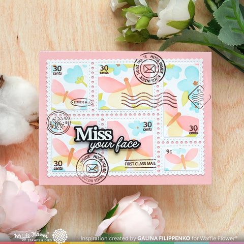 Waffle Flower - Paper Hug Sentiments Combo (Stamp & Die Set)