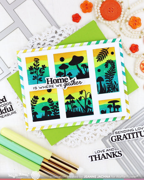 Waffle Flower - Postage Collage Autumn Sunset Stamp Set