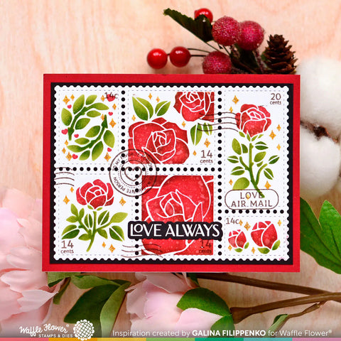 Waffle Flower - Elegant Love Combo (Stamps & Dies)