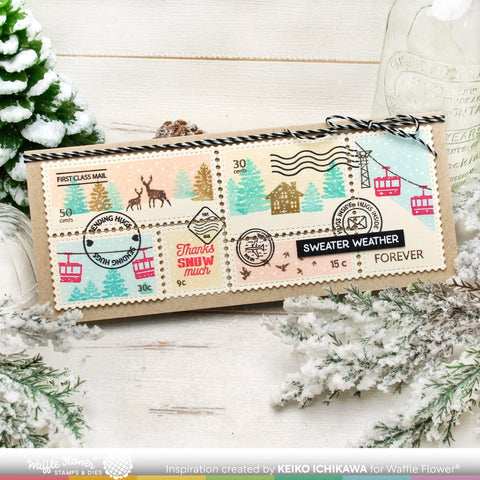 Waffle Flower - Winter View Stamp Set
