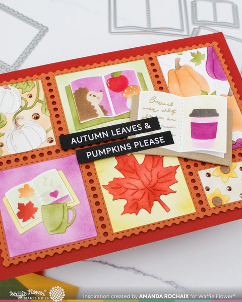Waffle Flower - Open Book Trio Fall Stencil