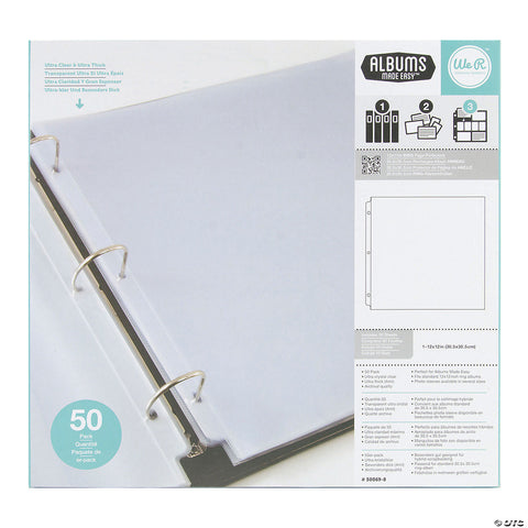 We R Memory Keepers 12"x 12" Ring Page Protectors - 50/Pkg