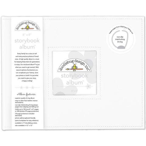 Doodlebug Storybook D-Ring Album 8"x 8" (Multiple Colors Available)