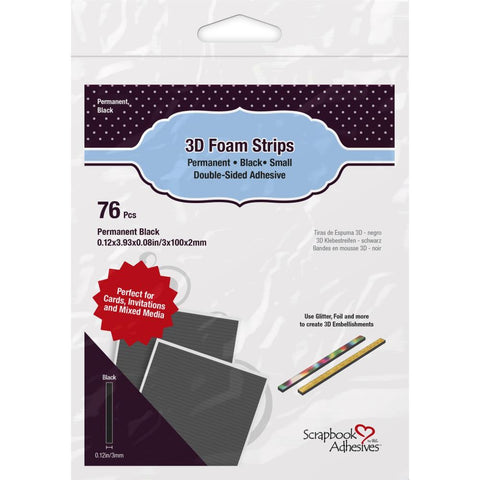 Scrapbook Adhesives 3D Foam Strips (Black)