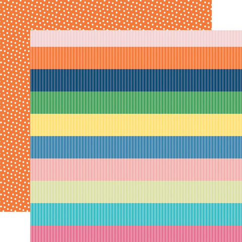 Carta Bella - 12'x 12" Scrapbooking Stripes (Happy Crafting) Double-Sided Paper