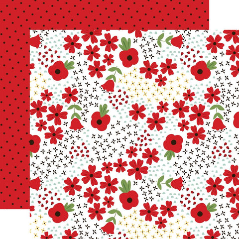 Echo Park 12"x 12" Ladybug Garden (Little Ladybug Collection) Double-Sided Cardstock