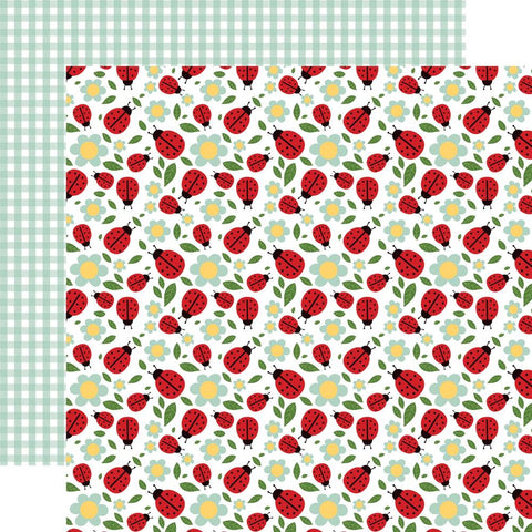 Echo Park 12"x 12" Cute as a Bug (Little Ladybug Collection) Double-Sided Cardstock