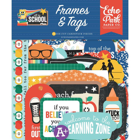 Echo Park - Off to School Frames & Tags Ephemera (33 pcs)