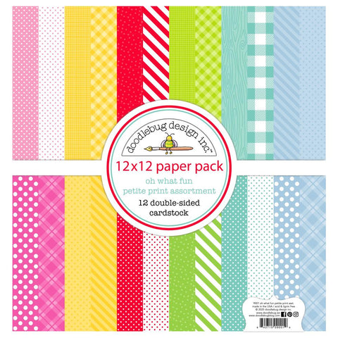 Doodlebug - 12"x 12" Oh What Fun Petite Print Assortment Paper Pack