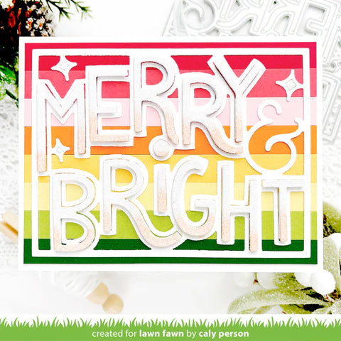 Lawn Fawn - Giant Outlined Merry & Bright Die