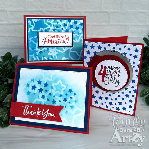 Dare 2B Artzy - Patriotic Sentiments Stamp Set