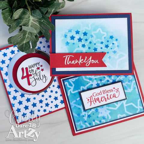 Dare 2B Artzy - Patriotic Sentiments Stamp Set