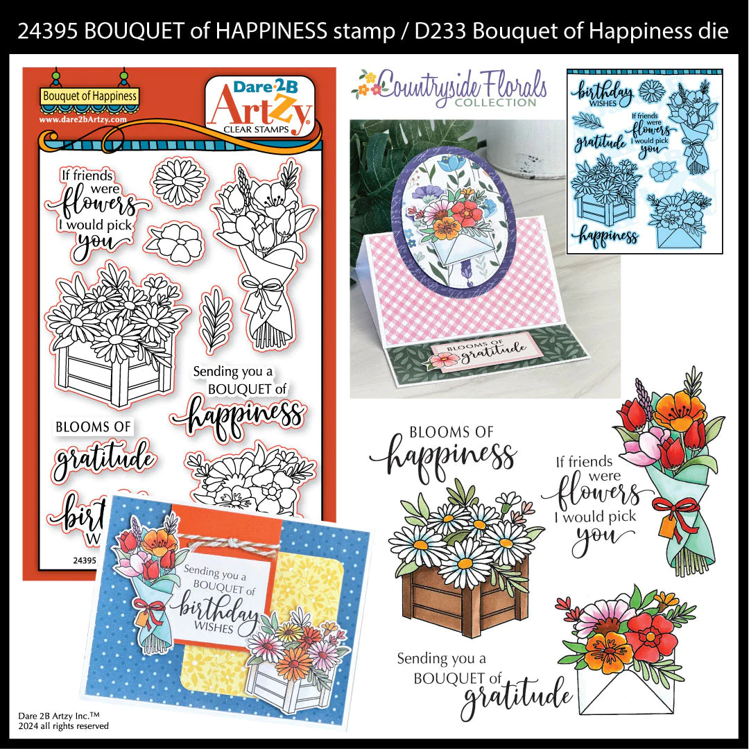 Dare 2B Artzy - Bouquet Of Happiness Stamp Set – Creative Paper Arts