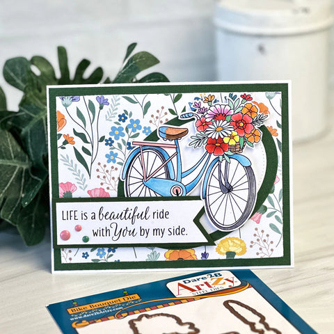 Dare 2B Artzy - Bike Bouquet Stamp Set