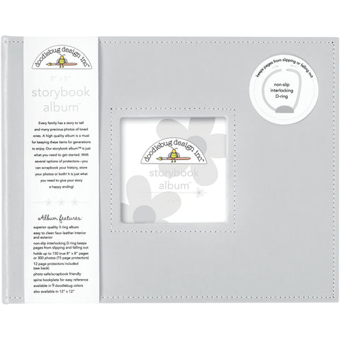 Doodlebug Storybook D-Ring Album 8"x 8" (Multiple Colors Available)