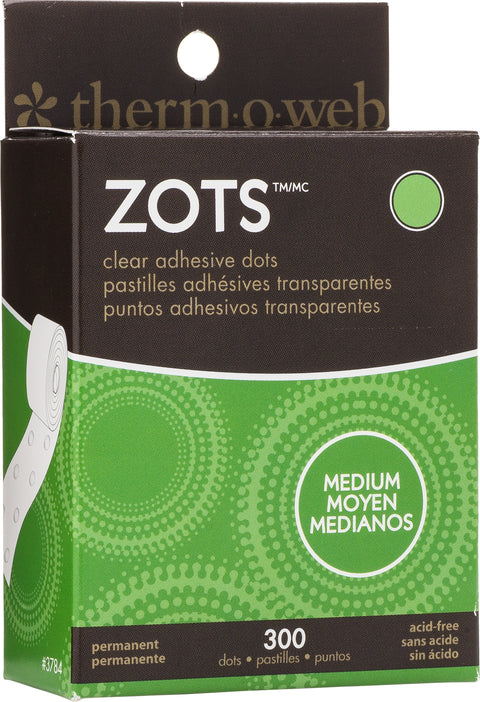 ZOTS Clear Adhesive Dots (Medium)(300/pkg)